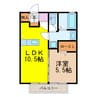 プリオール・マ・メゾン 1LDKの間取り