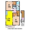 ミニョン・アンジュ 2LDKの間取り