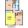 プレミール竹松本町 2LDKの間取り