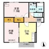 グリーンコーポＢ棟 2DKの間取り