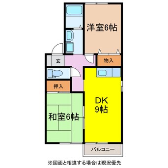 間取図 メゾン・ド・富の原Ｂ棟