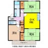 パティオ諏訪Ａ棟 3DKの間取り