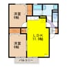 ウィルモア黒田 A棟 2LDKの間取り