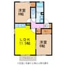 フレア玖島 2LDKの間取り