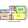 セジュール須田ノ木 2DKの間取り