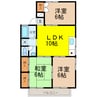 プレジール宮小路Ｃ棟 3LDKの間取り