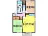 プレステージ植松Ａ棟 2LDKの間取り