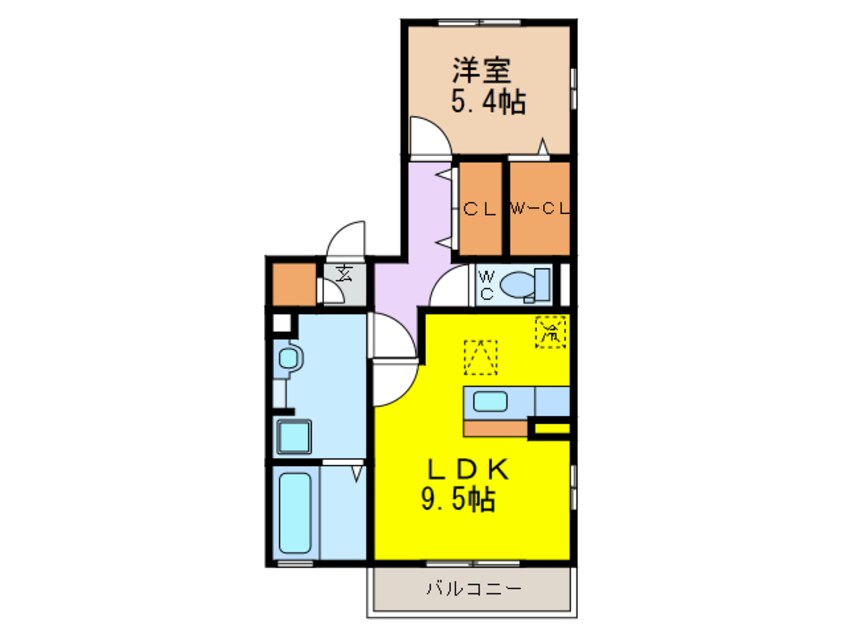 間取図 メゾンドソレイユ　壱番館