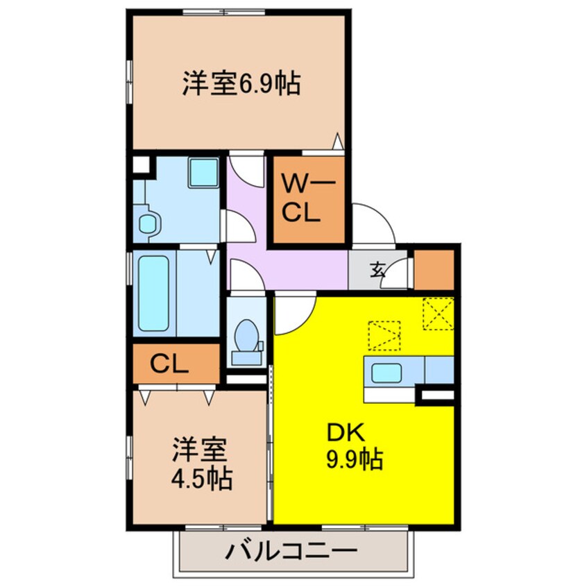 間取図 メゾンドソレイユ　壱番館