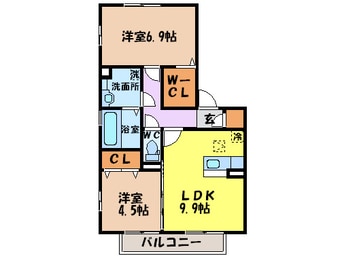 間取図 メゾンドソレイユ　弐番館