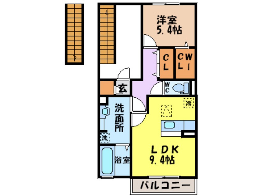 間取図 メゾンドソレイユ　弐番館