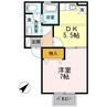 ウィルモア翔 1DKの間取り