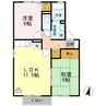 カサグランデ上諏訪 2LDKの間取り