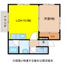 ボンズ松山 1LDKの間取り