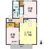 ウィルモア宮小路A棟 2LDKの間取り