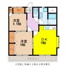かげひらマンション 2DKの間取り