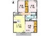 ハルブラッサム富の原 3LDKの間取り