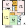 エスポワール大川田Ⅲ 3LDKの間取り