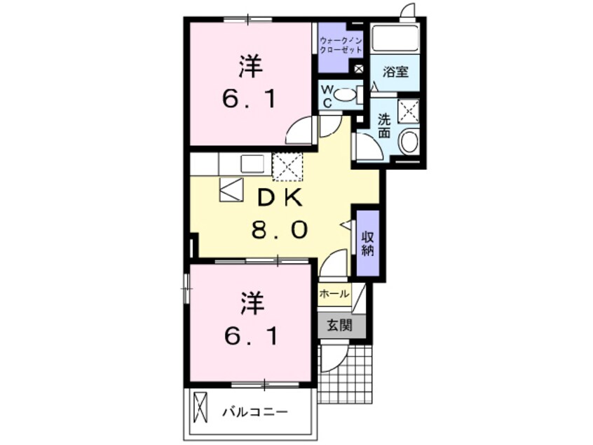 間取図 プラシード　Ａ・Ｂ