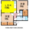 グロワール玖島Ⅰ 2LDKの間取り
