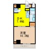 アミティ久原 1DKの間取り