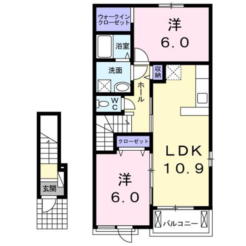 間取図 グリーンヒル三城弐番館B･C