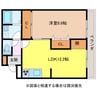 竹松ハイツ 1LDKの間取り