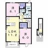 エス・エル・シー宮小路 2LDKの間取り