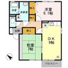 ベルマーレ巽 2DKの間取り