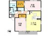 ロイヤルレジデンスB棟 2LDKの間取り