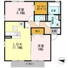 ロイヤルレジデンスB棟 2LDKの間取り