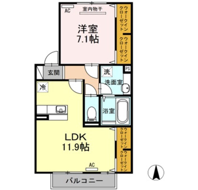 間取図 ラ・サクラ・サクラⅠ