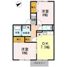 ロイヤルガーデン須田ノ木　C棟 2DKの間取り