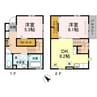 ウィットシバタⅡ 2DKの間取り