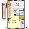 ラ　ルーチェ 2LDKの間取り