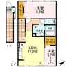ラ　ルーチェ 2LDKの間取り