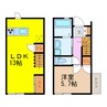 エクリュSorte 1LDKの間取り