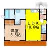 エクリュSorte 1LDKの間取り