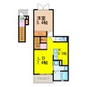 インプレス　ネクスト 1LDKの間取り