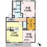 フランボワーズ 2LDKの間取り
