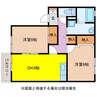 ヴァンベール富の原 2DKの間取り
