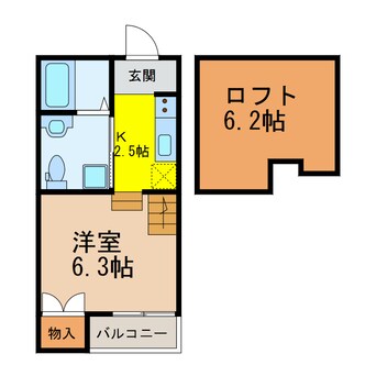 間取図 長崎県営バス（大村市）/大村インター 徒歩6分 1階 築7年