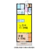 ハピネスくろまる 1LDKの間取り