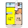 ユーミー岩松A棟 1LDKの間取り