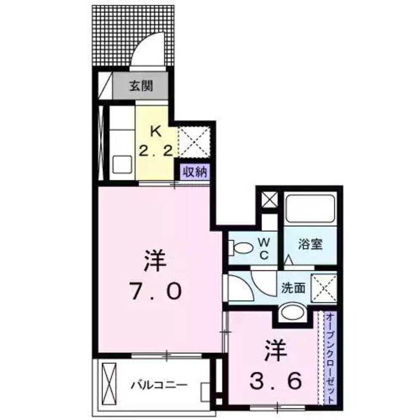 間取図 プリムローズＢ