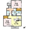アズール 2DKの間取り