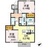 アズール 2DKの間取り