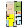 ハッピーハイツ 2DKの間取り