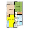 ハッピーハイツ 2DKの間取り