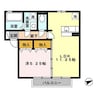 アルペジオ久原A棟 1LDKの間取り